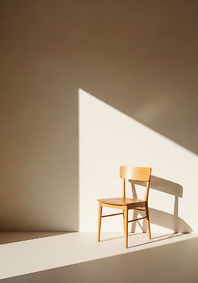 식물 디자인 가구 컨셉 태양 야간 CG 파일형식 의자 나무 햇빛 그림자 벽 바닥 방 고요 평화 저녁 공간 인테리어 소재 편집실사 편집이미지 JPG