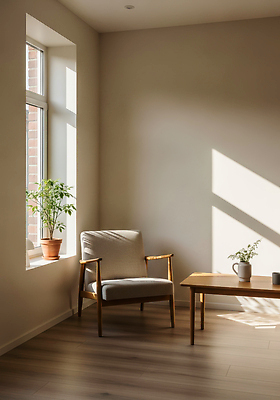 주간 디자인 가구 태양 공간 감각 CG 파일형식 거실 의자 탁자 식물 편안함 인테리어 빛 창문 주거공간 아침 편집실사 편집이미지 JPG 햇빛