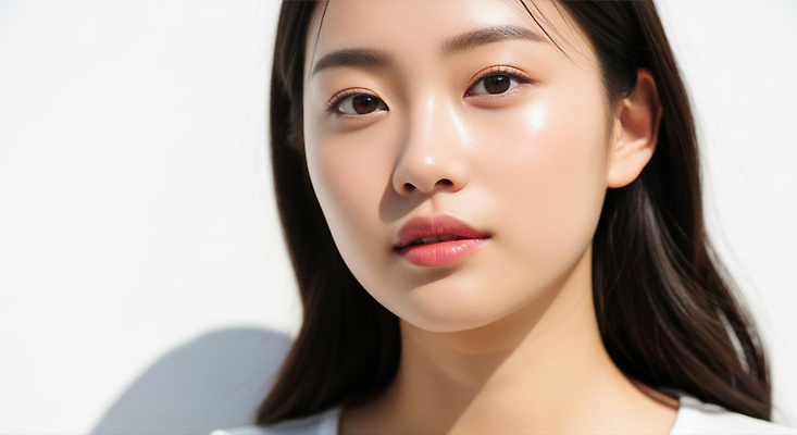 JPG 편집이미지 여자 미소 근접촬영 빛 청춘 화장 머리카락 카메라 고요 우아함 피부 스킨케어 뷰티풀 의료성형뷰티 편집실사 뷰포인트 컨셉 표정 사람 신체부위 전자제품 뷰티 머리 CG 파일형식