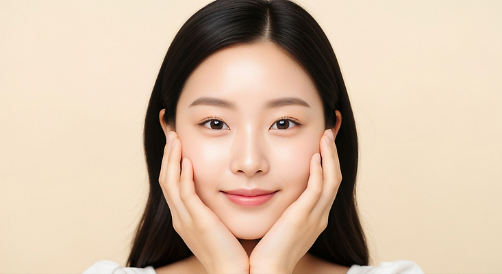 JPG 편집이미지 손 여자 행복 얼굴 백그라운드 표정 밝음 미소 편안함 피부 장면 스킨케어 조화 뷰티풀 의료성형뷰티 편집실사 감정 사람 신체부위 뷰티 감각 CG 파일형식