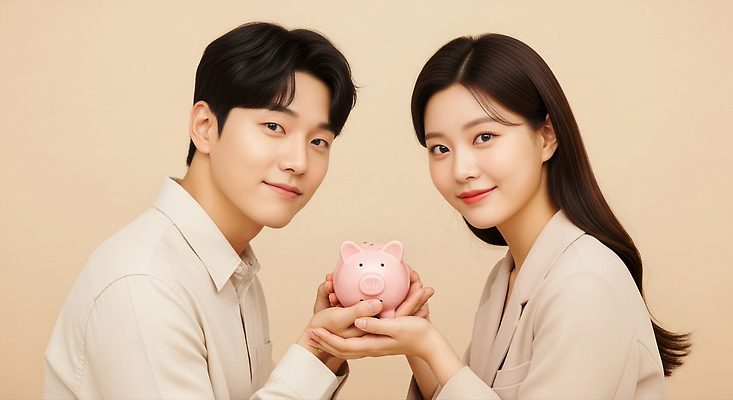 JPG 편집이미지 커플 여자 남자 행복 결혼 가족 신혼부부 미래 사랑 금융 믿음 기쁨 저축 돼지저금통 목표 소통 의료성형뷰티 편집실사 부부 감정 컨셉 관계 사람 이벤트 경제 저금통 CG 신혼 파일형식