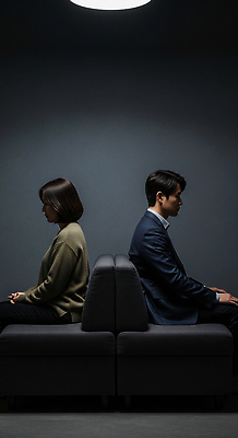 JPG 편집이미지 커플 여자 남자 감정 백그라운드 생각 회의 대화 갈등 소통 이혼 의료성형뷰티 편집실사 컨셉 비즈니스 관계 말하기 사람 CG 파일형식