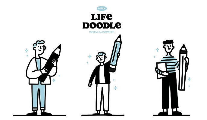 감정 컨셉 학용품 미술 필기구 파일형식 벡터 사람 연필 그림 캐릭터 스타일 디자인 아이디어 드로잉 표현 즐거움 컬러 창의력 모션 자유 상상 국내일러스트 일러스트 AI파일