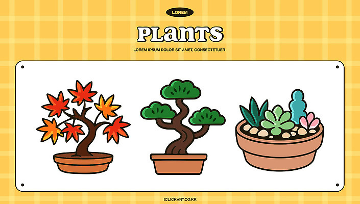 식물 디자인 예술 컬러 일러스트 자연 단풍나무 인테리어 소나무 그림 원예 식물원 포트 조화 다육식물 디지털아트 국내일러스트 AI파일 나무 단풍 취미 생태계 파일형식 벡터