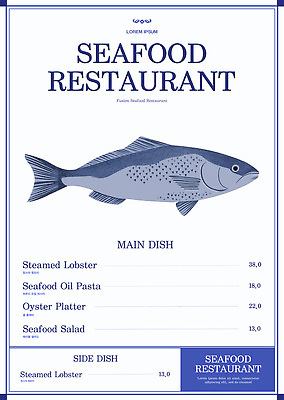 PSD 편집이미지 어류 요리 레스토랑 식사 해산물 메뉴 메뉴판 식단 이미지편집 식당 수중동물 파일형식