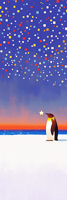 자연요소 계절 감정 컨셉 조류 야간 생태계 파일형식 펭귄 겨울 별 바다 하늘 저녁 평화 자연 동물 풍경 컬러 뷰티풀 소원 생명 영감 즐거움 조화 국내일러스트 JPG 일러스트