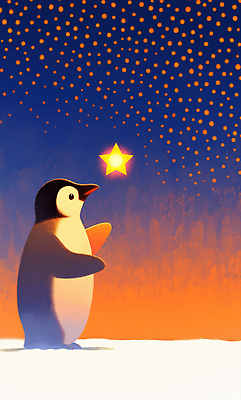 자연요소 계절 컨셉 조류 감각 야간 생태계 파일형식 펭귄 별 하늘 저녁 풍경 동물 자연 평화 서식지 감정 컬러 온기 편안함 생명 모션 바다 겨울 공존 뷰티풀 국내일러스트 JPG 일러스트