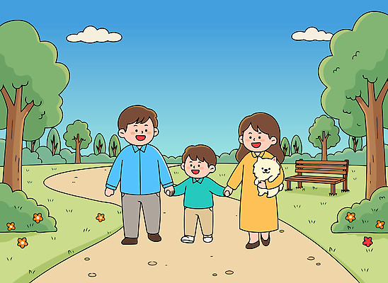 나무 커플 공원 꽃 행복 어린이 일러스트 가족 자연 하늘 함께함 웃음 여러명 일상 반려동물 부모 소풍 평화 손잡기 산책 강아지 국내일러스트 AI파일 식물 동물 공공시설 감정 다수 컨셉 관계 모션 휴식 표정 사람 라이프 야외활동 개 생태계 파일형식 벡터