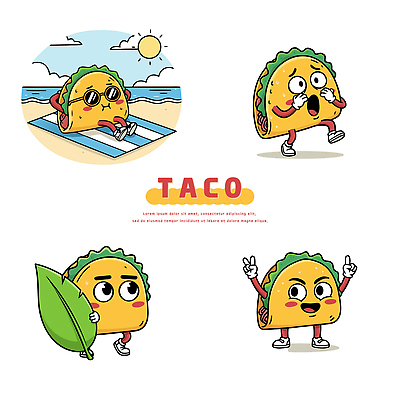 캐릭터 계절 감정 바다 가구 컨셉 표정 태양 생태계 파일형식 벡터 타코 해변 여름 햇빛 의자 즐거움 포즈 모래 모션 휴식 웃음 자연 선탠 귀여움 AI파일 일러스트 일러캐릭터