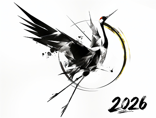 동물 감정 컬러 컨셉 조류 문화예술 말하기 연도 동양화 생태계 파일형식 학 2026년 그림 예술 상징 우아함 검은색 흰색 창의성 회화 디자인 한국화 자연 미술 전통 모던 동아시아 축제 희망 JPG 국내일러스트 일러스트