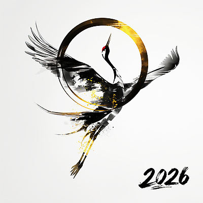 도형 동물 문화 컬러 다수 컨셉 무늬 조류 촬영기법 중장비 연도 파일형식 기중기 그림 디자인 2026년 비행 원형 뷰티풀 예술 표현 흑백 금색 동양문화 추상 다양 상징 자유 창의성 모양 JPG 국내일러스트 일러스트 학