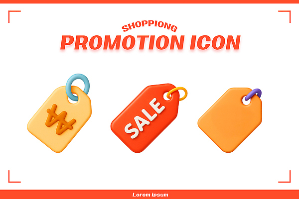 모양 PSD 편집이미지 디자인 컬러 쇼핑 꼬리표 판매 세일 상품 고객 알림 마케팅 프로모션 편집3D 이벤트 3D 라벨 파일형식