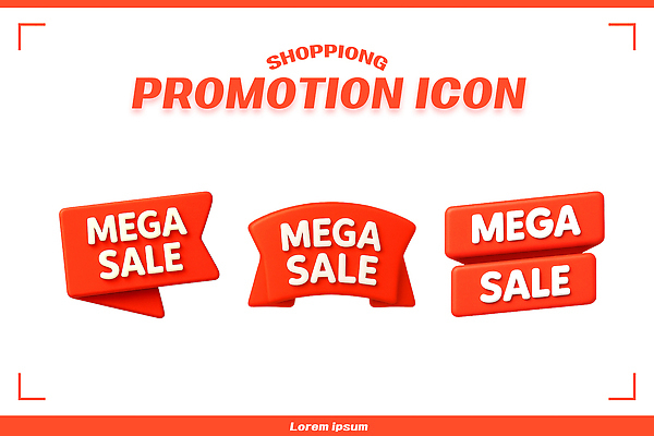 PSD 편집이미지 디자인 배너 빨간색 쇼핑 세일 알림 상업 온라인쇼핑 마케팅 프로모션 편집3D 컬러 이벤트 3D 온라인 파일형식