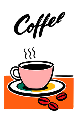 주간 식기 감정 커피 음료 컬러 가구 컨셉 디저트 상점 파일형식 벡터 맛 잔 아침 분홍색 검은색 원두 수증기 뜨거움 다과 탁자 깨끗함 즐거움 오후 카페 취향 따뜻함 국내일러스트 AI파일 일러스트