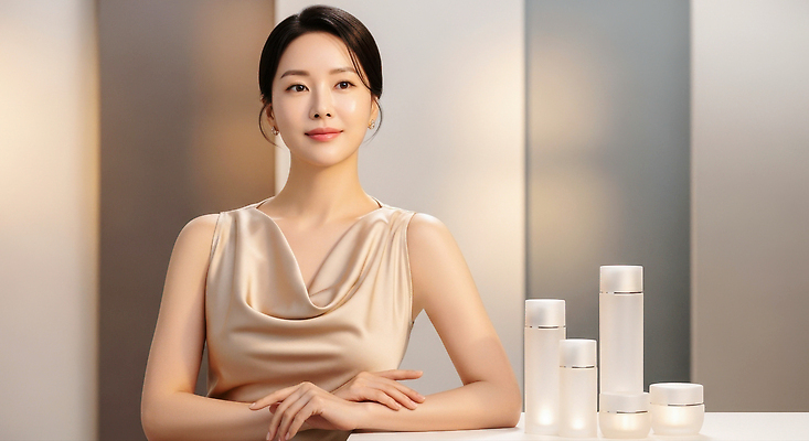 표정 사람 뷰티 화장품 CG 파일형식 모델 알림 피부관리 보습크림 촬영 세련 조명 상품 미소 스타일 스킨케어 편집실사 편집이미지 JPG 의료성형뷰티 여자