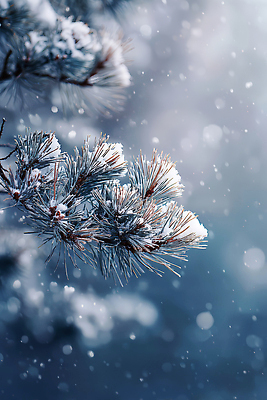 자연요소 나무 계절 컨셉 겨울 채소 모션 날씨 눈_날씨 풍경 CG 생태계 파일형식 소나무 자연 가지 눈송이 얼음 차가움 숲 겨울풍경 뷰티풀 반짝임 고요 편집실사 JPG 편집이미지 눈 눈덮임