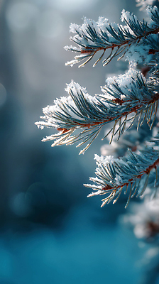 자연요소 나무 식물 계절 컬러 컨셉 잎 채소 날씨 눈_날씨 CG 생태계 파일형식 겨울 솔잎 자연 파란색 고요 가지 눈꽃 환경 숲 뷰티풀 편집실사 JPG 편집이미지 눈 소나무 눈덮임