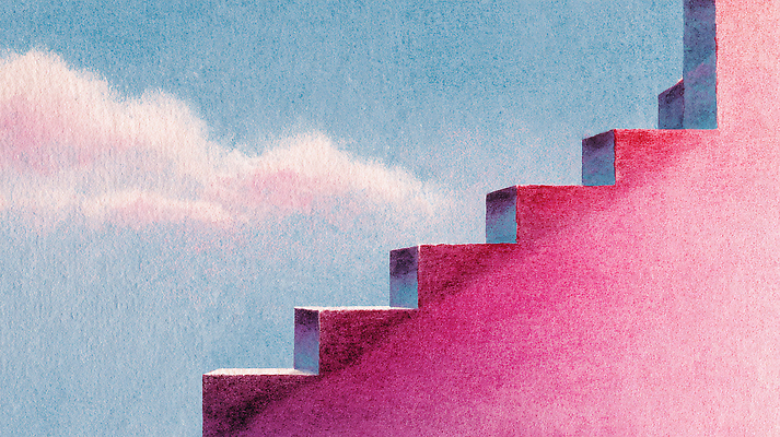 컬러 감각 생태계 파일형식 계단 하늘 분홍색 풍경 색감 부드러움 조화 감상 예술 꿈 상상력 뷰티풀 자연 디자인 국내일러스트 일러스트 JPG