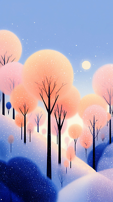 주간 자연요소 식물 계절 컨셉 겨울 학용품 풍경 감각 생태계 파일형식 숲 나무 설경 하늘 아침 컬러 언덕 조용 자연 부드러움 파스텔 뷰티풀 새벽 감정 평화 국내일러스트 일러스트 JPG