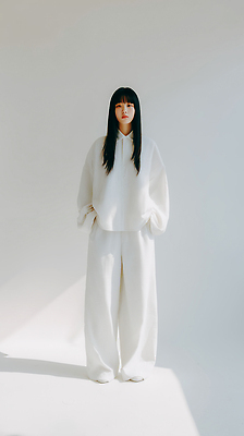 JPG 모델 편집이미지 긴머리 옷 여자 패션 백그라운드 조명 서기 미소 촬영 흰색 모던 의료성형뷰티 스타일 편집실사 헤어스타일 컬러 모션 표정 사람 CG 파일형식