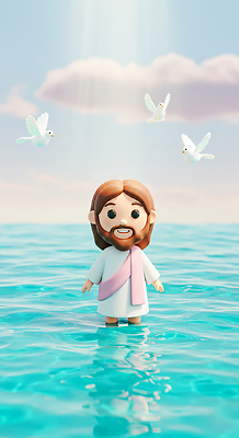 자연요소 바다 컨셉 조류 태양 3D 신_종교 파일형식 예수 비둘기 해변 물 하늘 햇빛 평화 조용 장면 종교 상징 뷰티풀 편집3D 편집이미지 JPG