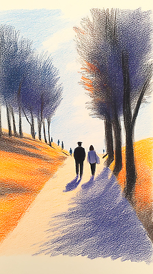 식물 공공시설 감정 컨셉 휴식 야외활동 노을 생태계 파일형식 산책 나무 오후 풍경 자연 길 색감 그림자 시골 소풍 여유 연결 소통 공원 하늘 일몰 국내일러스트 일러스트 JPG