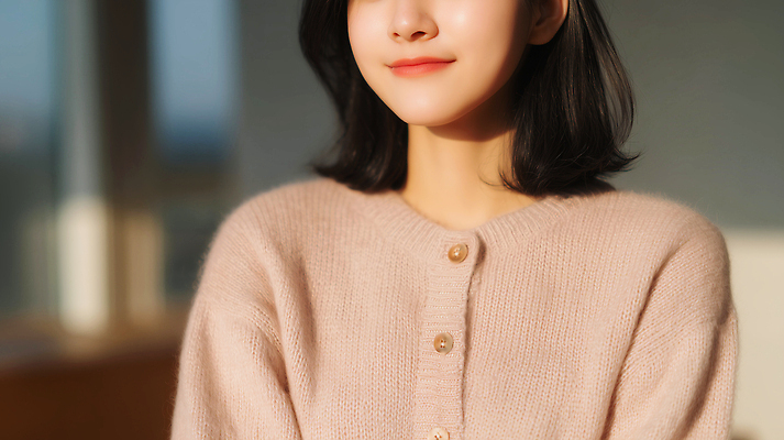 JPG 편집이미지 여자 패션 행복 포즈 실내 따뜻함 미소 일상 햇빛 카메라 편안함 스웨터 뷰티풀 의료성형뷰티 스타일 편집실사 감정 상의 표정 사람 내부 라이프 전자제품 태양 감각 CG 파일형식