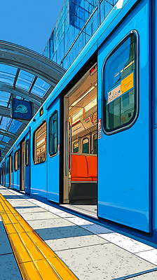 주간 육상교통 교통수단 컬러 컨셉 교통시설 모션 대중교통 감각 역 위생 파일형식 전철 파란색 도착 아침 내부 청결 빈자리 에너지 운전 플랫폼 도시 교통 모던 편안함 이동 시간 안전 승객 국내일러스트 일러스트 JPG 기차역 기차