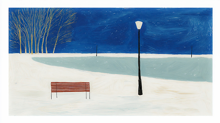 나무 식물 계절 공공시설 컨셉 의자 생태계 파일형식 겨울 공원 벤치 가로등 풍경 나뭇가지 자연 휴식 풍요 차가움 수평선 컬러 예술 그림 고요 국내일러스트 일러스트 JPG