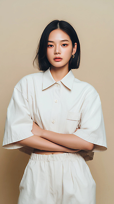 JPG 모델 편집이미지 시선 옷 여자 패션 컬러 포즈 스튜디오 표정 촬영 고요 모던 뷰티풀 의료성형뷰티 스타일 편집실사 사람 CG 파일형식