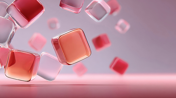 편집이미지 컬러 컨셉 무늬 파일형식 큐브 투명 색감 분홍색 빨간색 공중 부자 디자인 추상 상징 미니멀 백그라운드 예술 JPG 이미지편집