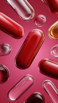 편집이미지 컬러 의학 약 영양소 파일형식 알약 빨간색 금색 백그라운드 분홍색 모양 크기 배열 따뜻함 그래픽 건강 비타민 JPG 이미지편집