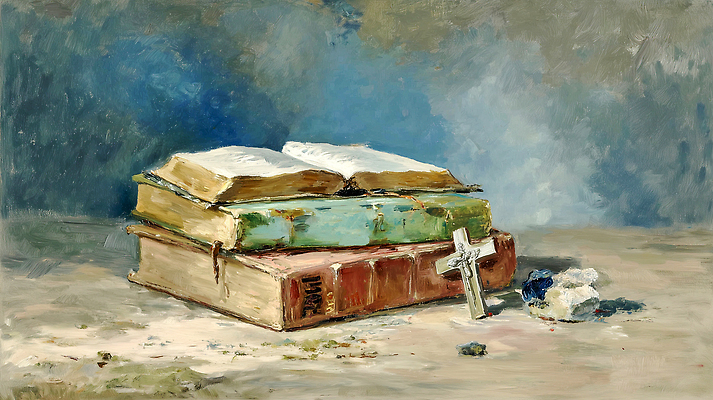 교육 감정 종교용품 유물 책 그림 파일형식 성경 정물화 십자가 예술 역사 오브젝트 종교 문화 고서 문학 학습 기도 예배 믿음 교양 국내일러스트 일러스트 JPG