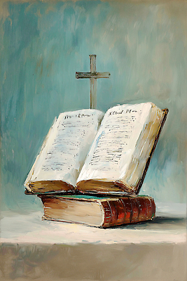 종교 종교용품 문화예술 감각 그림 파일형식 성경 십자가 책 정물화 예술 기독교 묘사 백그라운드 미술 문자 편안함 예배 창작 조화 국내일러스트 일러스트 JPG