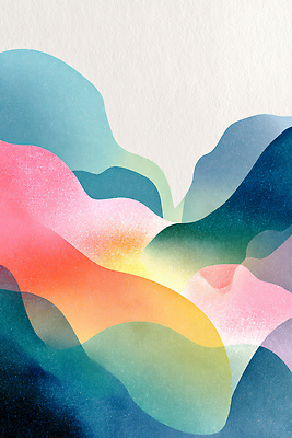 선 학용품 감각 생태계 파일형식 산 하늘 컬러 곡선 풍경 예술 디자인 조화 부드러움 질감 파스텔 감정 창의성 자연 국내일러스트 일러스트 JPG