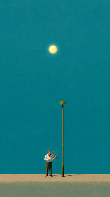 JPG 남자 예술 음악 연주 일러스트 하늘 조명 거리 표정 음악가 달 도시 분위기 고독 군중 신비 바이올린 조용 감성 창의력 국내일러스트 자연요소 직업 감정 컨셉 현악기 문화예술 사람 파일형식