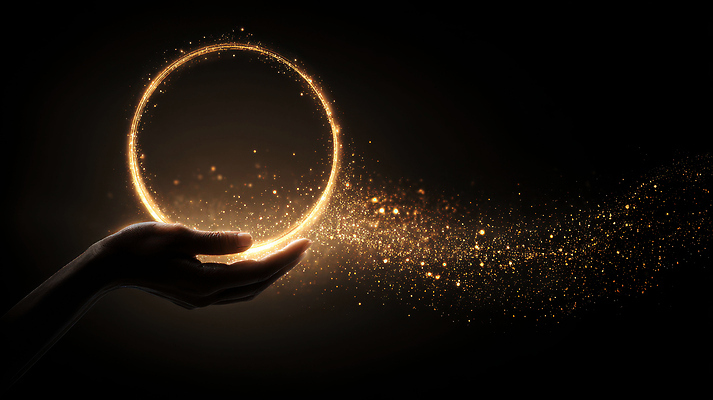 도형 편집이미지 컨셉 그래픽백그라운드 신체부위 파일형식 손 원형 빛 신비 입자 어둠 장면 예술 표현 환상 마법 JPG 이미지편집 이펙트그래픽