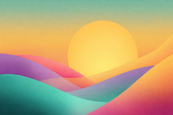 자연요소 선 컨셉 노을 감각 생태계 파일형식 언덕 태양 새벽 풍경 컬러 고요 자연 부드러움 하늘 곡선 뷰티풀 일출 조화 평화 그림 장면 이국적 국내일러스트 일러스트 JPG 그라데이션