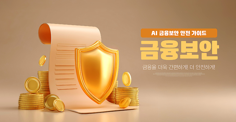 편집이미지 직업 컨셉 돈 안전 경제 파일형식 금융 보안 AI_인공지능 가이드 동전 방패 보호 기술 사용자 편리함 위험 관리 이미지편집 JPG