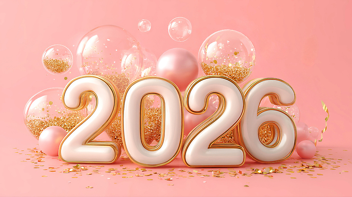 편집이미지 문자 감정 컬러 컨셉 이벤트 연도 파일형식 2026년 새해 장식 풍선 분홍색 축하 기쁨 파티 숫자 풍경 텍스트 축제 이미지편집 JPG