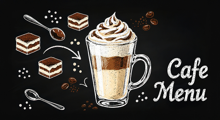 감정 커피 음료 음식 다수 컨셉 디저트 잔 수저 사람 라이프 파란색 상점 맛 그림 파일형식 카페 메뉴 크림 티라미수 숟가락 초콜릿 커피잔 먹거리 빵집 달콤 하늘색 맛있는 추억 일상 여러명 즐거움 국내일러스트 JPG 일러스트 초크아트