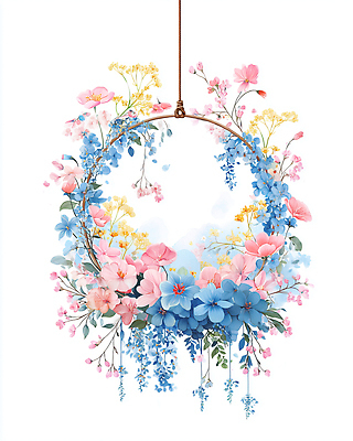 도형 식물 직업 디자인 계절 꽃 결혼 컨셉 생태계 원예 파일형식 화환 장식 꽃다발 원형 공중 생동감 봄 화사함 컬러 자연 예술 꽃꽂이 플로리스트 결혼식 인테리어 선물 화초 국내일러스트 일러스트 JPG 수채화