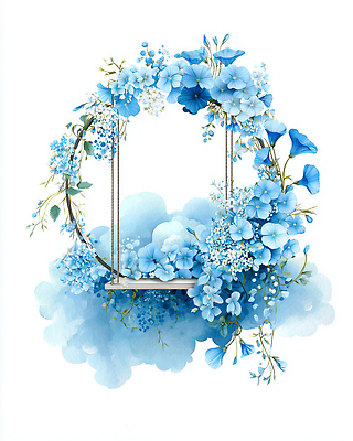 식물 디자인 꽃 컬러 컨셉 감각 생태계 파일형식 그네 파란색 장식 자연 뷰티풀 조화 예술 꽃다발 부드러움 평화 백그라운드 감정 인테리어 창의력 분위기 국내일러스트 일러스트 JPG 수채화