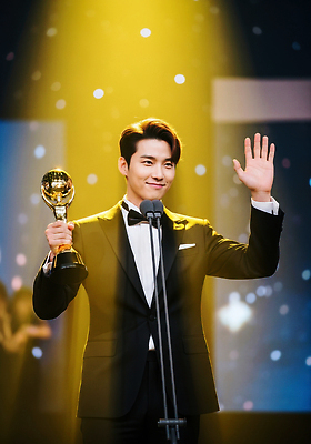 직업 옷 사람 상_우승 CG 연예인 파일형식 수상_상을받음 배우 무대 조명 트로피 소감 군중 이벤트 남자 정장 발표 강의 스타 편집실사 JPG 편집이미지 의료성형뷰티 시상식 연말