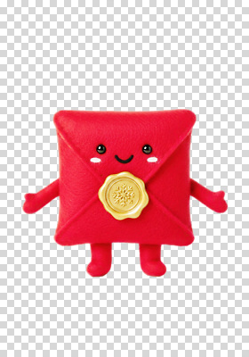 편집이미지 캐릭터 디자인 봉투 웃음 장식 빨간색 장난감 귀여움 표현 편지 입체 오브젝트 PNG 아이템 아기자기 컬러 컨셉 표정 파일형식