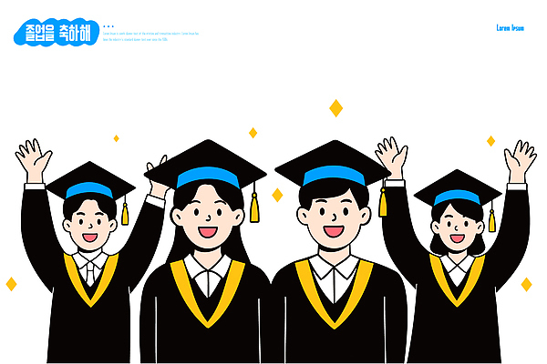 모자_잡화 교육 감정 컨셉 졸업 이벤트 기념사진 파일형식 벡터 축하 학사모 기쁨 표현 졸업식 기념 축제 즐거움 학생 성공 기념일 단체사진 행복 졸업생 국내일러스트 AI파일 일러스트