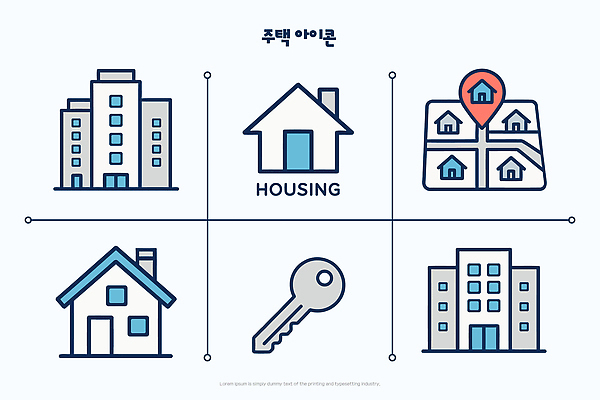 디자인 일러스트 주택 건물 그래픽 공간 정보 키_신체 지역 편리함 거주 국내일러스트 AI파일 건축물 컨셉 신체 파일형식 벡터