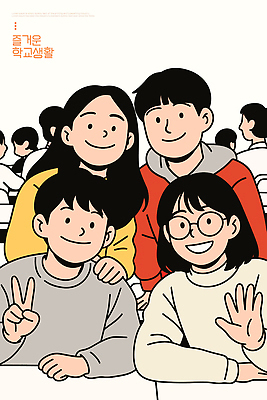 교육 감정 컨셉 학교 관계 표정 말하기 영양소 파일형식 벡터 친구 학생 교실 웃음 시간 모션 즐거움 추억 그룹 순간 기념 비타민 열정 소통 대화 청춘 국내일러스트 일러스트 AI파일