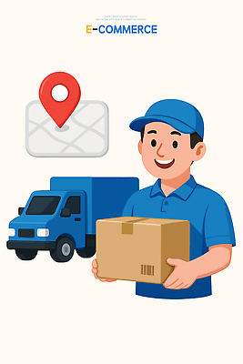 남자 유니폼 일러스트 비즈니스 기술 상자 거래 트럭 고객 배송 서비스 택배 상업 온라인쇼핑 물류 편리함 소통 국내일러스트 AI파일 옷 컨셉 자동차 사람 쇼핑 운송업 온라인 파일형식 벡터