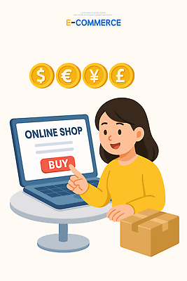 여자 일러스트 가정 컴퓨터 상자 거래 소비 상품 가격 쇼핑몰 고객 결제 온라인쇼핑 편리함 전자상거래 국내일러스트 AI파일 컨셉 사람 전자제품 쇼핑 온라인 파일형식 벡터